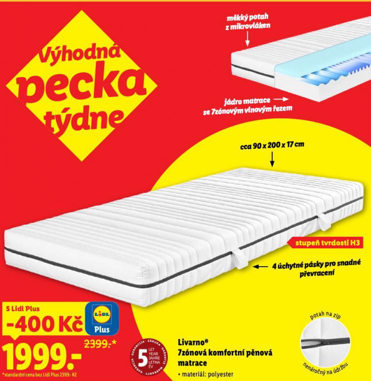LIVARNO 7ZNOV KOMFORTN PNOV MATRACE