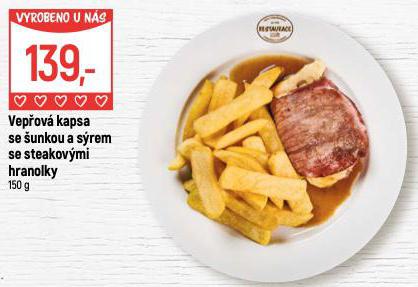 VEPOV KAPSA SE UNKOU A SREM SE STEAKOVMI HRANOLKY