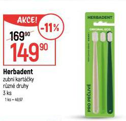HERBADENT ZUBN KARTKY
