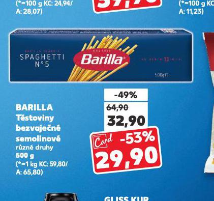 BARILLA TSTOVINY SEMOLINOV