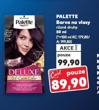 PALETTE BARVA NA VLASY