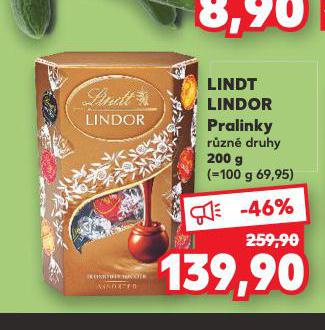 LINDT LINDOR PRALINKY