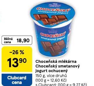 CHOCESK MLKRNA CHOCESK SMETANOV JOGURT OCHUCEN