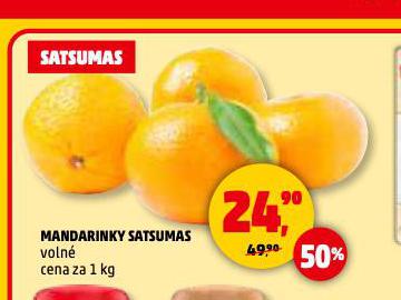 MANDARINKY SATSUMAS