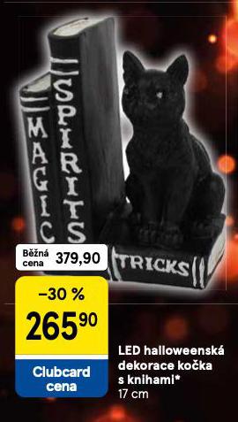 LED HALLOWEENSK DEKORACE KOKA S KNIHAMI
