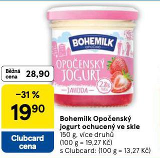 BOHEMILK OPOENSK JOGURT OCHUCEN VE SKLE