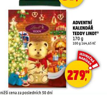 ADVENTN KALEND TEDDY LINDT