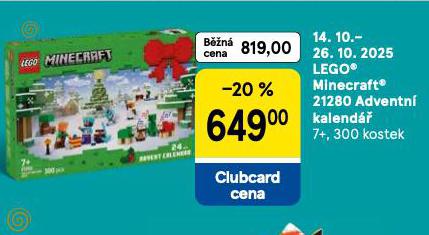 LEGO MINECRAFT ADVENTN KALEND
