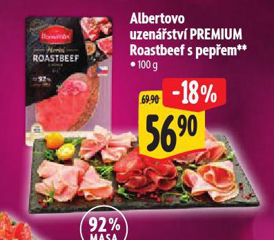 ALBERTOVO UZENSTV PREMIUM ROASTBEEF S PEPEM