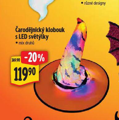 ARODJNICK KLOBOUK S LED SVTLKY
