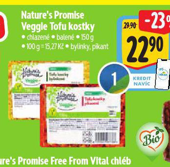 NATURES PROMISE VEGGI BIO TOFU KOSTKY