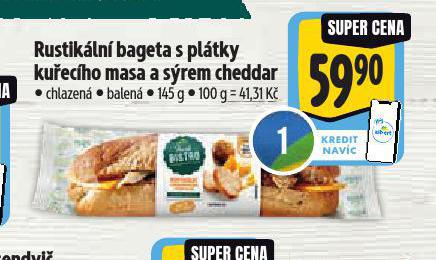 RUSTIKLN BAGETA S PLTKY KUECHO MASA A SREM CHEDDAR
