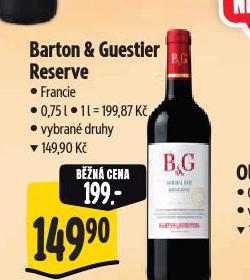 BARTON & GUESTIER RESERVE