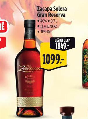 ZACAPA SOLERA GRAN RESERVA