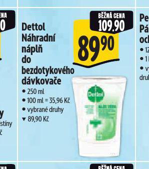 DETTOL NPL DO BEZDOTYKOVHO DVKOVAE