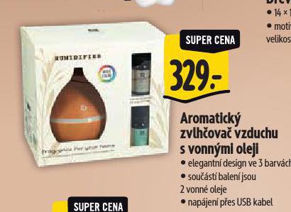 AROMATICK ZVLHOVA VZDUCHU S VONNMI OLEJI