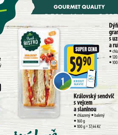 KRLOVSK SENDVI S VEJCEM A SLANINOU