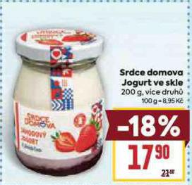 SRDCE DOMOVA JOGURT VE SKLE