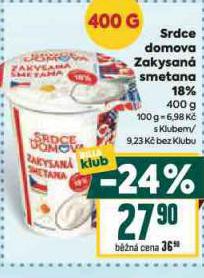 SRDCE DOMOVA ZAKYSAN SMETANA 18%