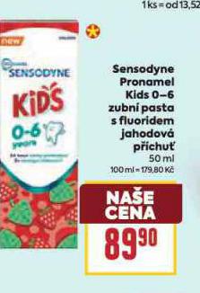 SENSODYNE PRONAMEL KIDS 0-6 ZUBN PASTA S FLUORIDEM JAHODOV PCHU