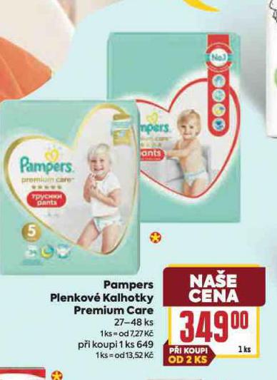 PAMPERS PLENKOV KALHOTKY PREMIUM CARE