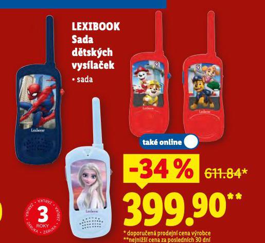 LEXIBOOK SADA DTSKCH VYSLAEK