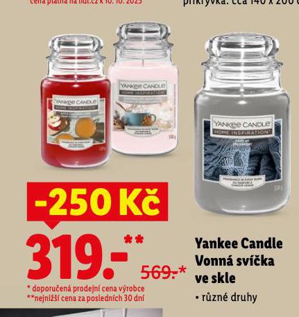 YANKEE CANDLE VONN SVKA VE SKLE