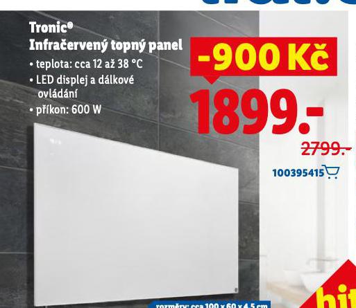 TRONIC INFRAERVEN TOPN PANEL