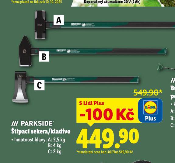 PARKSIDE TPAC KLADIVO