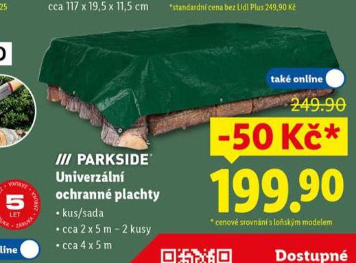 PARKSIDE UNIVERZLN OCHRANN PLACHTY