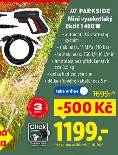PARKSIDE MINI VYSOKOTLAK ISTI