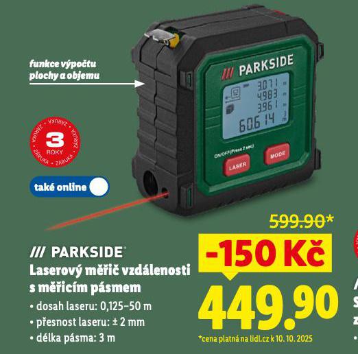 PARKSIDE LASEROV MI VZDLENOSTI