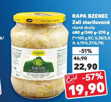 RAPA BZENEC ZEL STERILOVAN