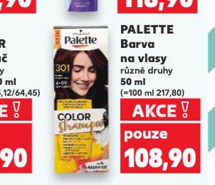 PALETTE BARVA NA VLASY