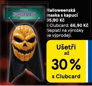 HALLOWEENSK MASKA S KAPUC