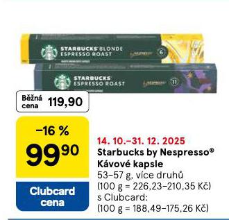 STARBUCKS BY NESPRESSO KVOV KAPSLE