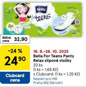 BELLA FOR TEENS PANTY RELAX SLIPOV VLOKY