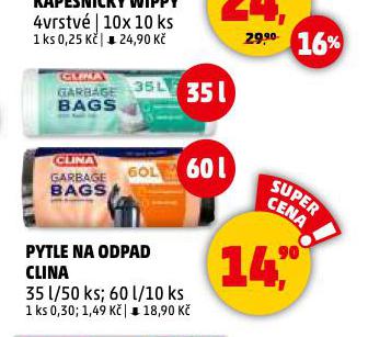 CLINA PYTLE NA ODPAD