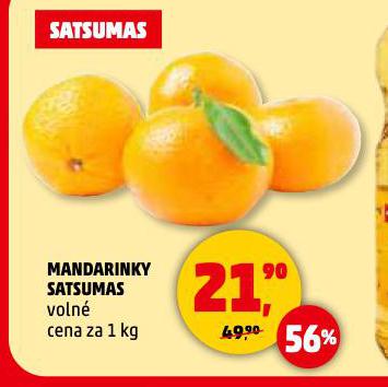 MANDARINKY SATSUMAS