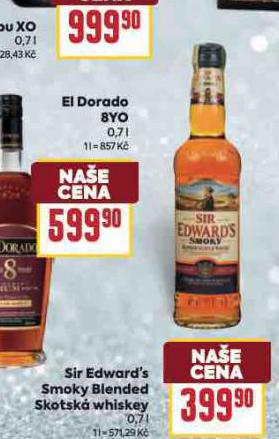 SIR EDWARD'S SMOKY BLENDED SKOTSK WHISKEY