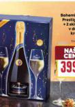 BOHEMIA SEKT PRESTIGE BRUT + 2 SKLENIKY V DRKOV KRABICE