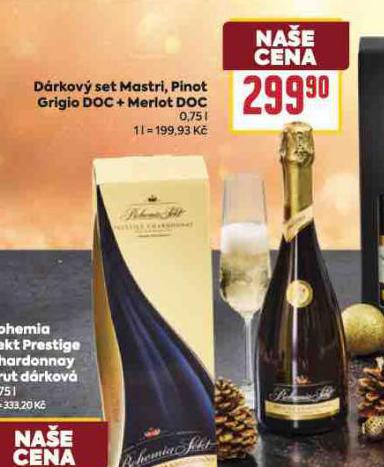 DRKOV SET MASTRI, PINOT GRIGIO DOC + MERLOT DOC