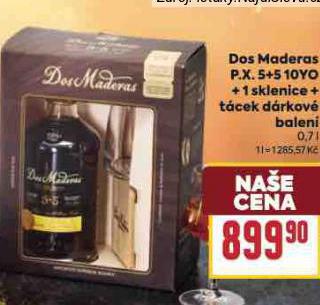 DOS MADERAS P.X. 5+5 10YO + 1 SKLENICE + TCEK DRKOV BALEN