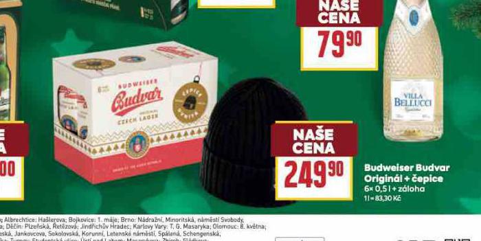 PIVO BUDWEISER BUDVAR ORIGINL + EPICE