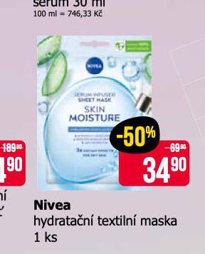 NIVEA HYDRATAN TEXTILN MASKA