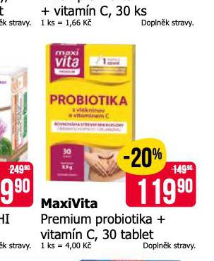 MAXIVITA PREMIUM PROBIOTIKA + VITAMN C