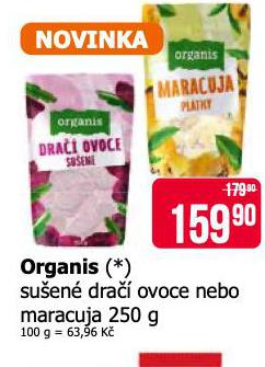 ORGANIS SUEN DRA OVOCE NEBO MARACUJA