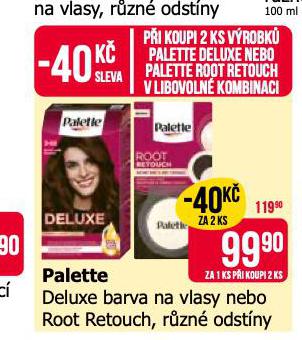 PALETTE BARVA NA VLASY