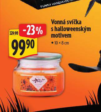 VONNÁ SVÍČKA S HALLOWEENSKÝM MOTIVEM
