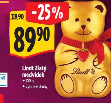 LINDT ZLAT MEDVDEK